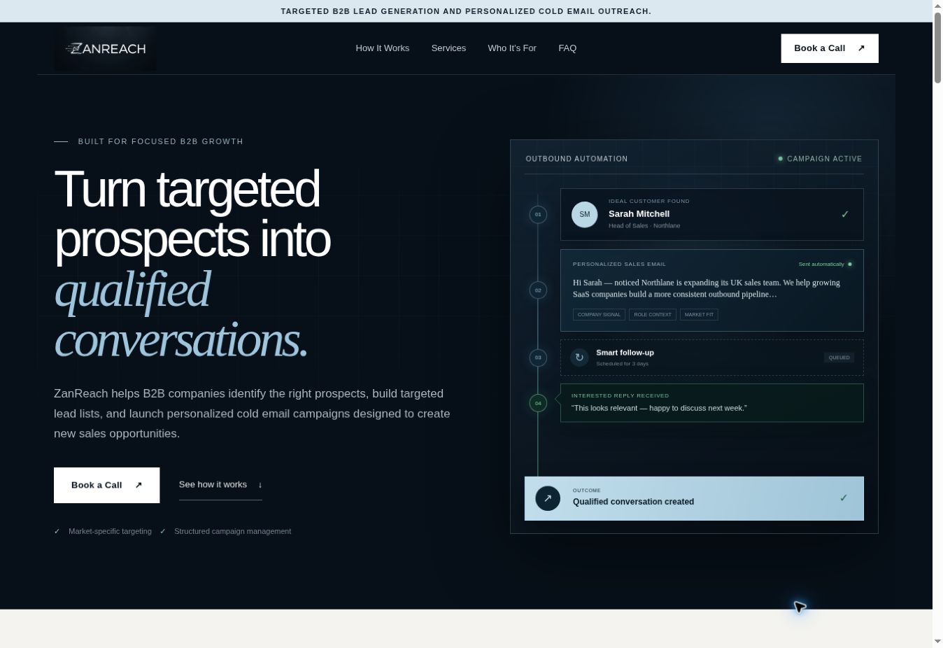 ZanReach AI outreach workflow